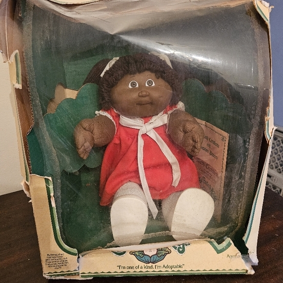 Vintage 1983 Cabbage Patch Kids Doll African American Girl In Box Complete. - Picture 1 of 13